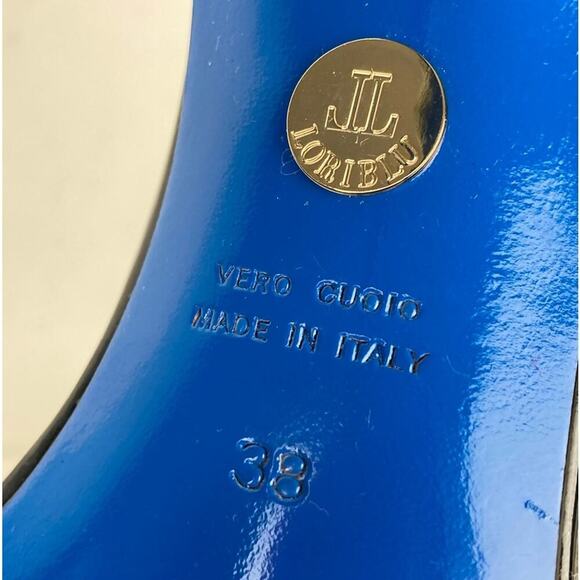 LORIBLU Jeweled Leather Sandals Heels - Made in Italy - $570. - Picture 15 of 16